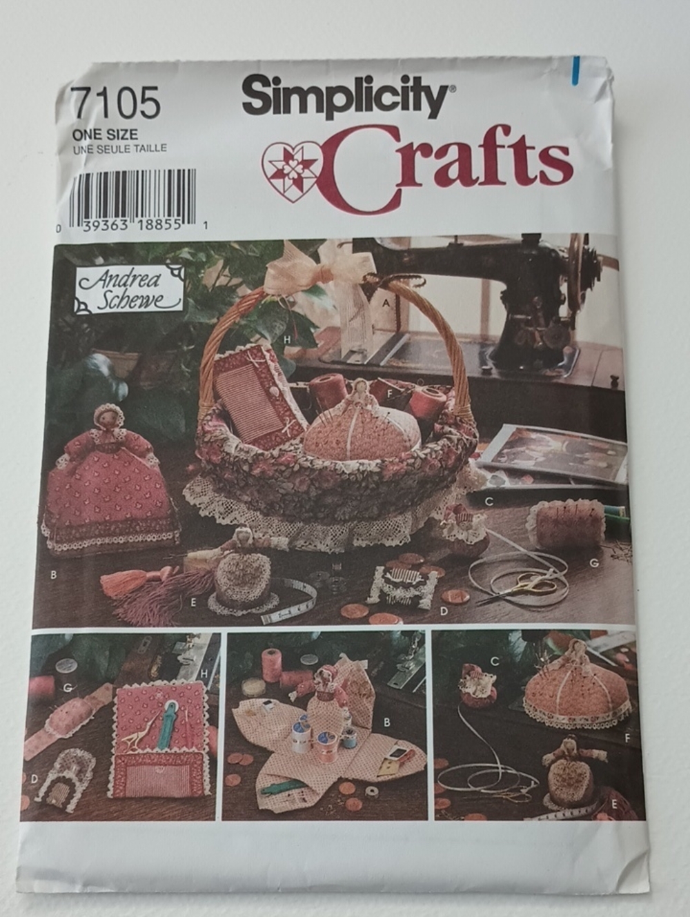 2/$20 VTG Simplicity 7105 Andrea Schewe Sewing Accessories 039363188551 ©1996